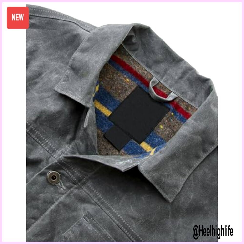 Men's Cotton Trucker Jacket, Heated Motorcycle Style, Lightweight - Picture 3 of 7